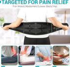 Cordless Heating Pad with Massager for Back Pain Relief, Portable Lower Back Massager FSA Eligible HSA Rechargeable,