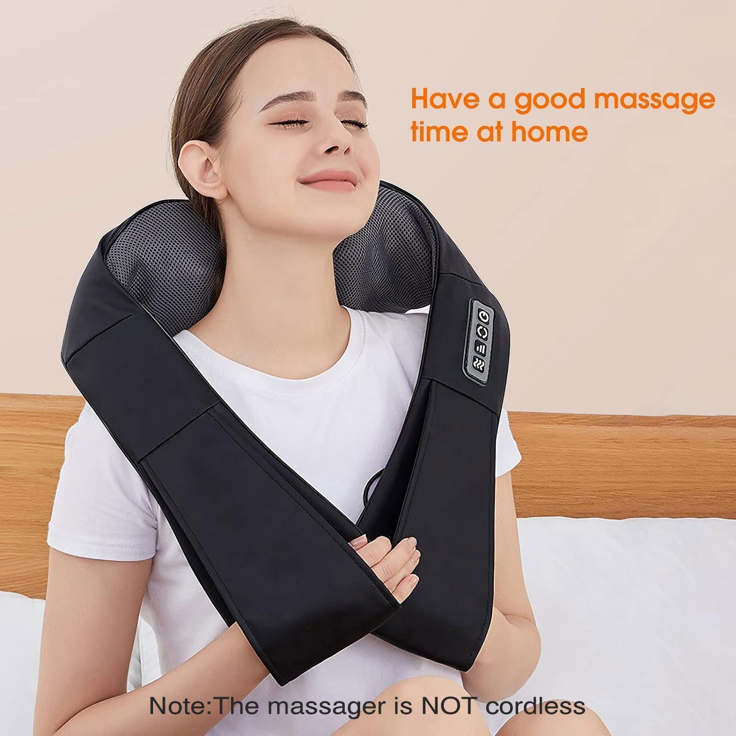 Back and Neck Massager, Back Massager Deep Tissue Kneading Neck and Shoulder Massage with Heat