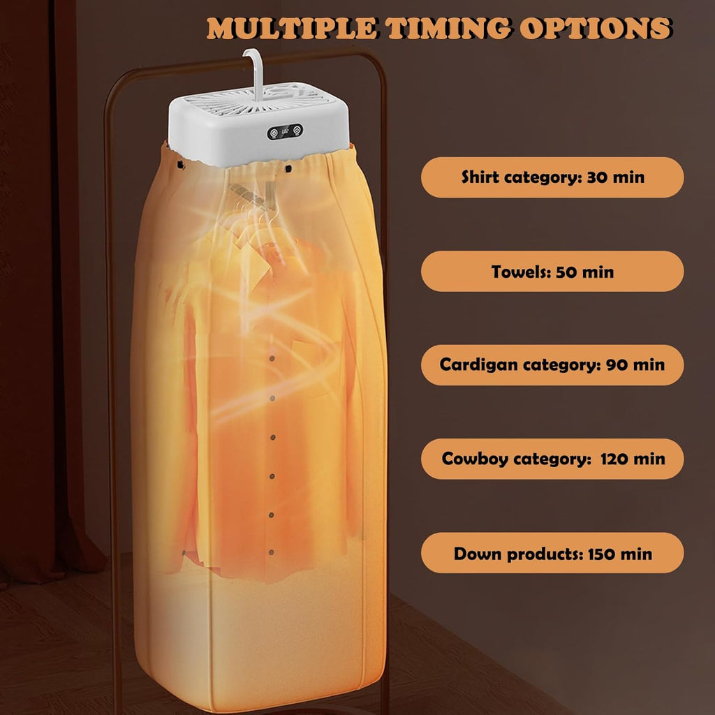 Portable Clothes Dryer, Dries Clothes in 30 Minutes
