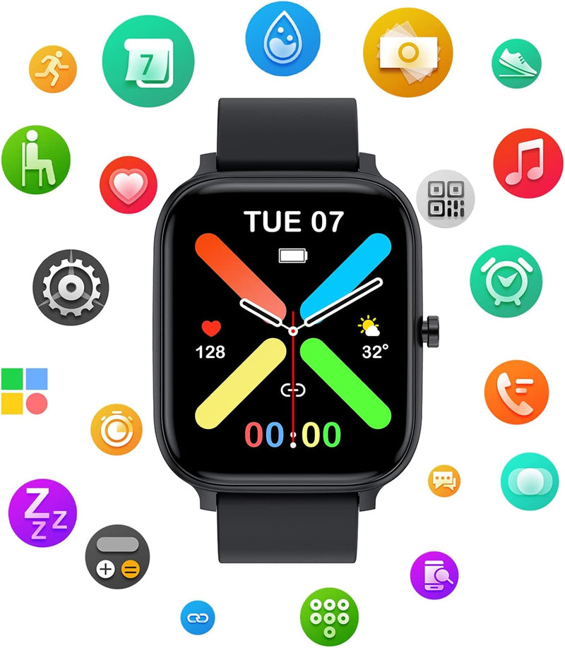 Smart Watch for Men Women Compatible with iPhone Samsung Android Phone 1.83 inch Full Touch Screen