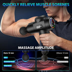 Massage Gun, Deep Tissue Back Massage for Athletes for Pain Relief, Percussion Massager with 10 Massages Heads & Silent Brushless Motor