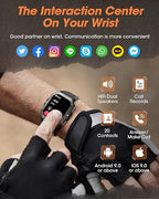 Military Smart Watches for Men Fitness Smart Watch for Android and iPhone, Waterproof