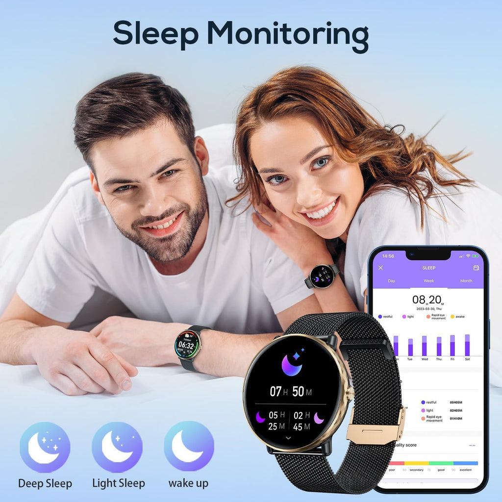 Smart Watches for Men Women Android iOS Phones Touchscreen Waterproof  Waterproof Blood Pressure Heart Rate Step Sport Pedometer