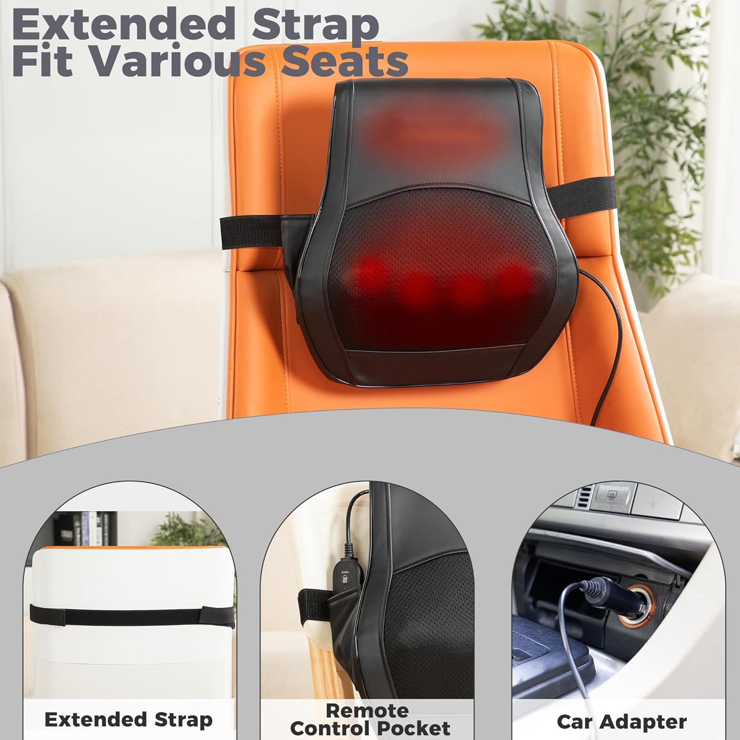 Neck and Back Massager for Pain Relief Deep Tissue with Heat, Shiatsu Shoulder Massager