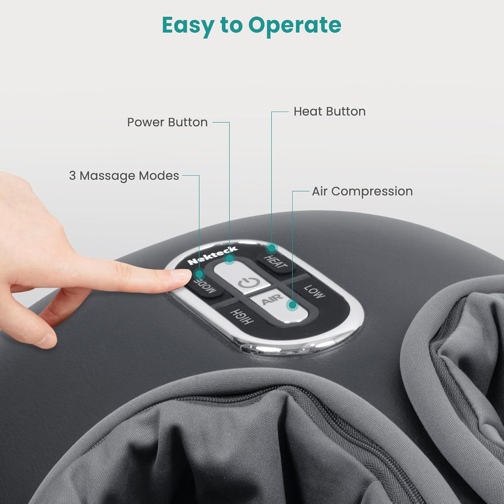 Foot Massager with Heat, FSA Eligible Deep Kneading Therapy Air Compression