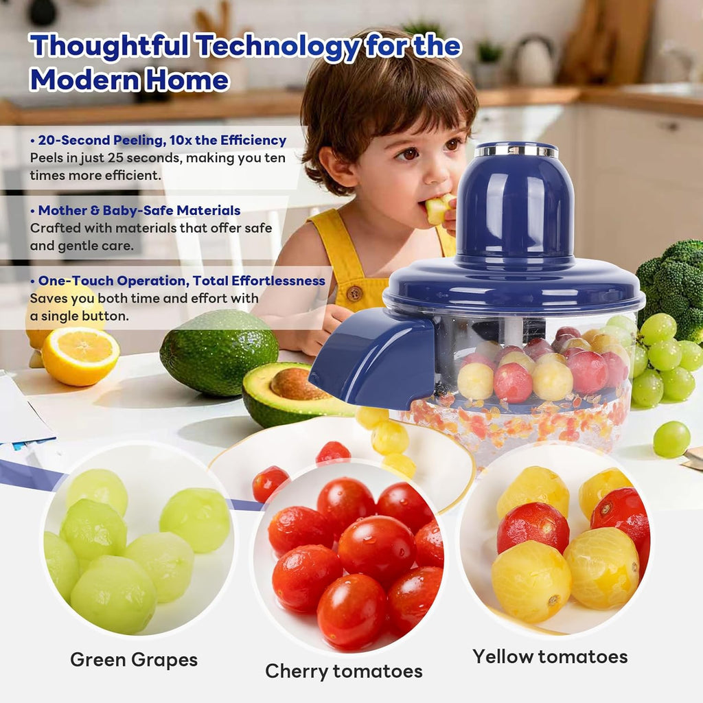 Automatic Grape Peeler Machine, Electric Garlic & Cherry Tomato Skin Remover Tool