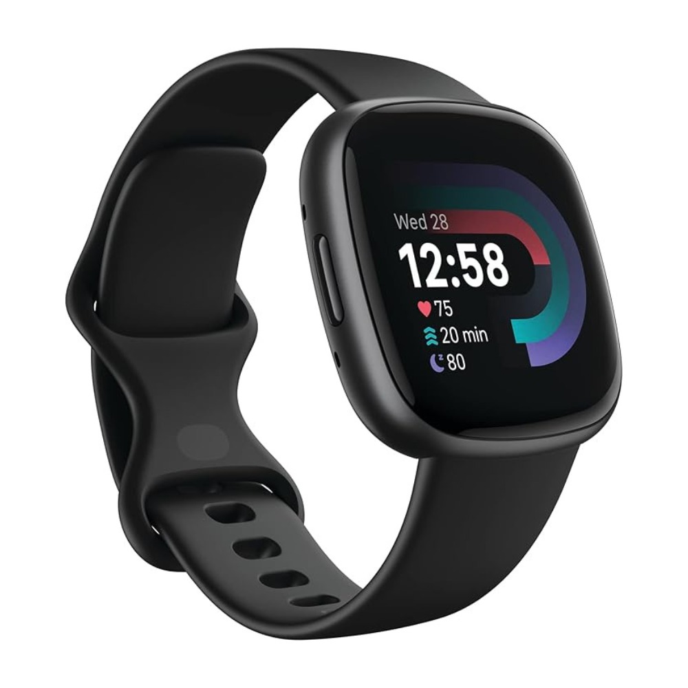 Fitbit Versa 4 Fitness Smartwatch with Daily Readiness, GPS, 24/7 Heart Rate, 40+ Exercise Modes, Sleep Tracking and more, Black/Graphite, One Size (S & L Bands Included)